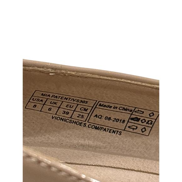 Vionic Mia Pump Heels Shoes Women's Size 8 Nude Block Heel Office Career Casual - Picture 10 of 12